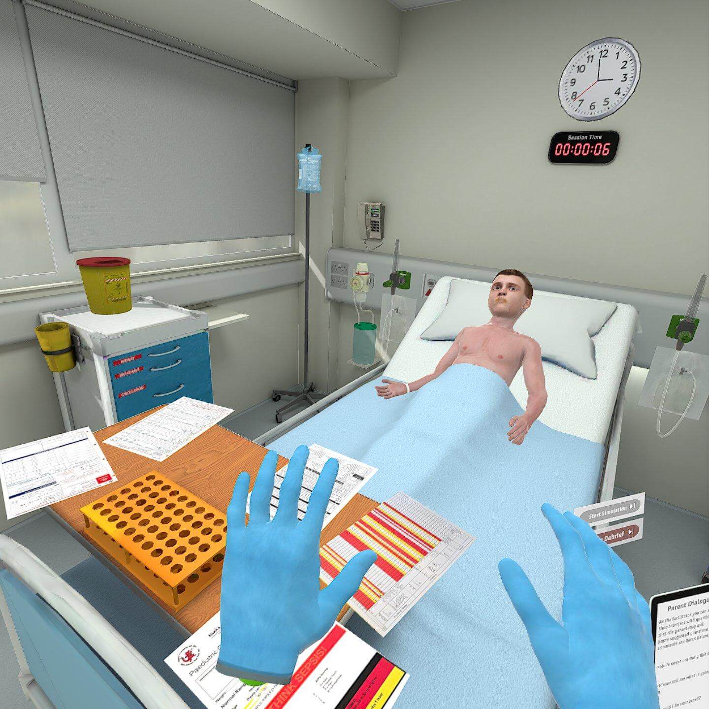Diabetic ketoacidosis clinical scenario in the SUSIM virtual reality simulation