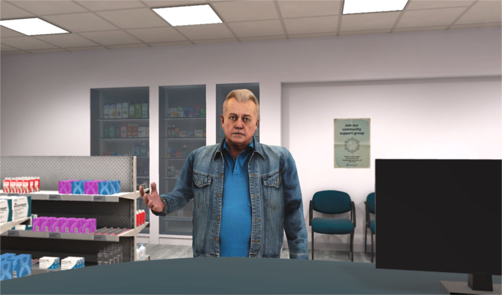 Mature Man Stood in Pharmacy