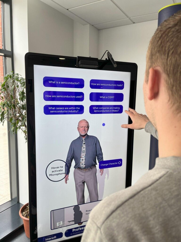 Imersifi and Swansea University Launches TouchFree AI Kiosk for Semiconductor Engagement 3 TouchFree AI 3 1152x1536 1